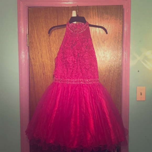 Hot Pink Homecoming Dress - Picture 2 of 4